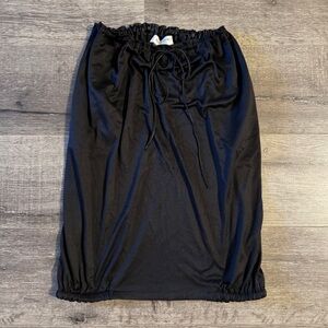 Yves Saint Laurent Black Silk Skirt
